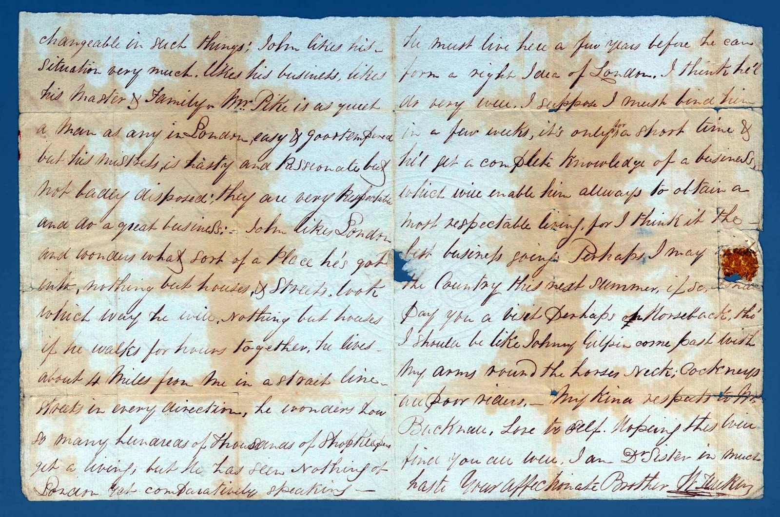 The continuation, on London.