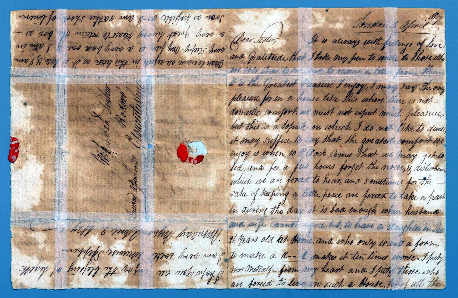 William Tucker's early '3 April' letter.